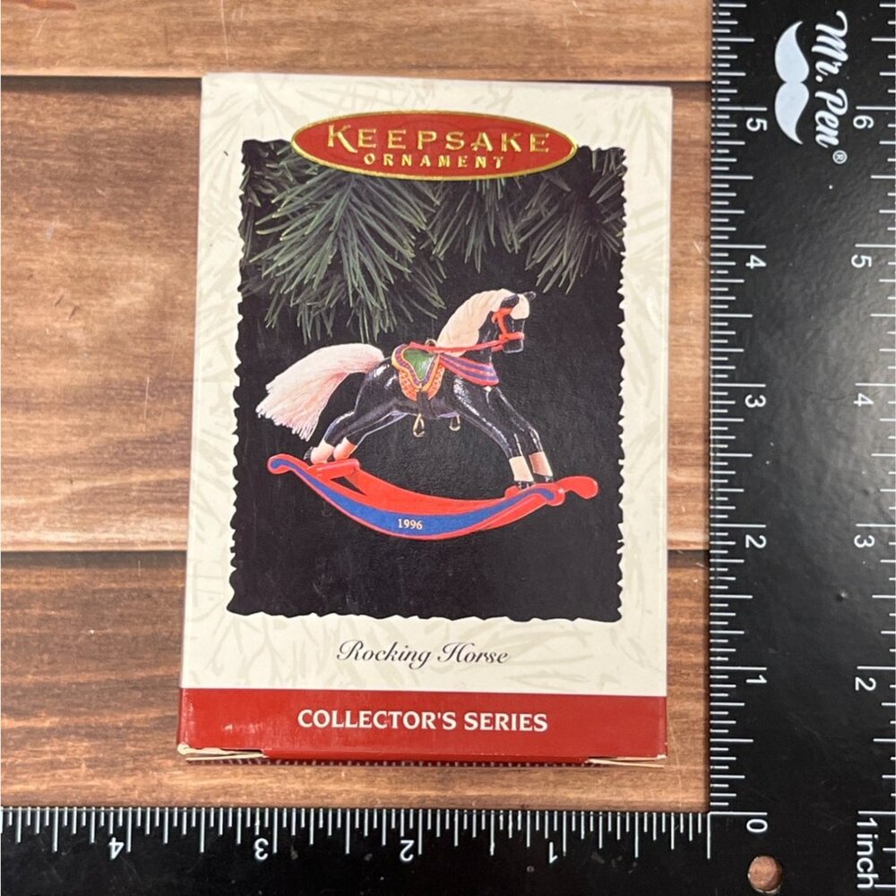 1996 HALLMARK KEEPSAKE ORNAMENT QX5674 LOVELY ROCKING HORSE BY LINDA SICKMAN